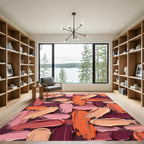 Abstract Pastel Swirl Paint Strokes Rug