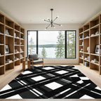 Monochromatic Diagonal Plaid Squares Rug