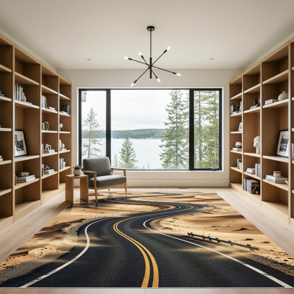 Desert Winding Road Golden Dunes Rug