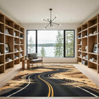 Desert Winding Road Golden Dunes Rug