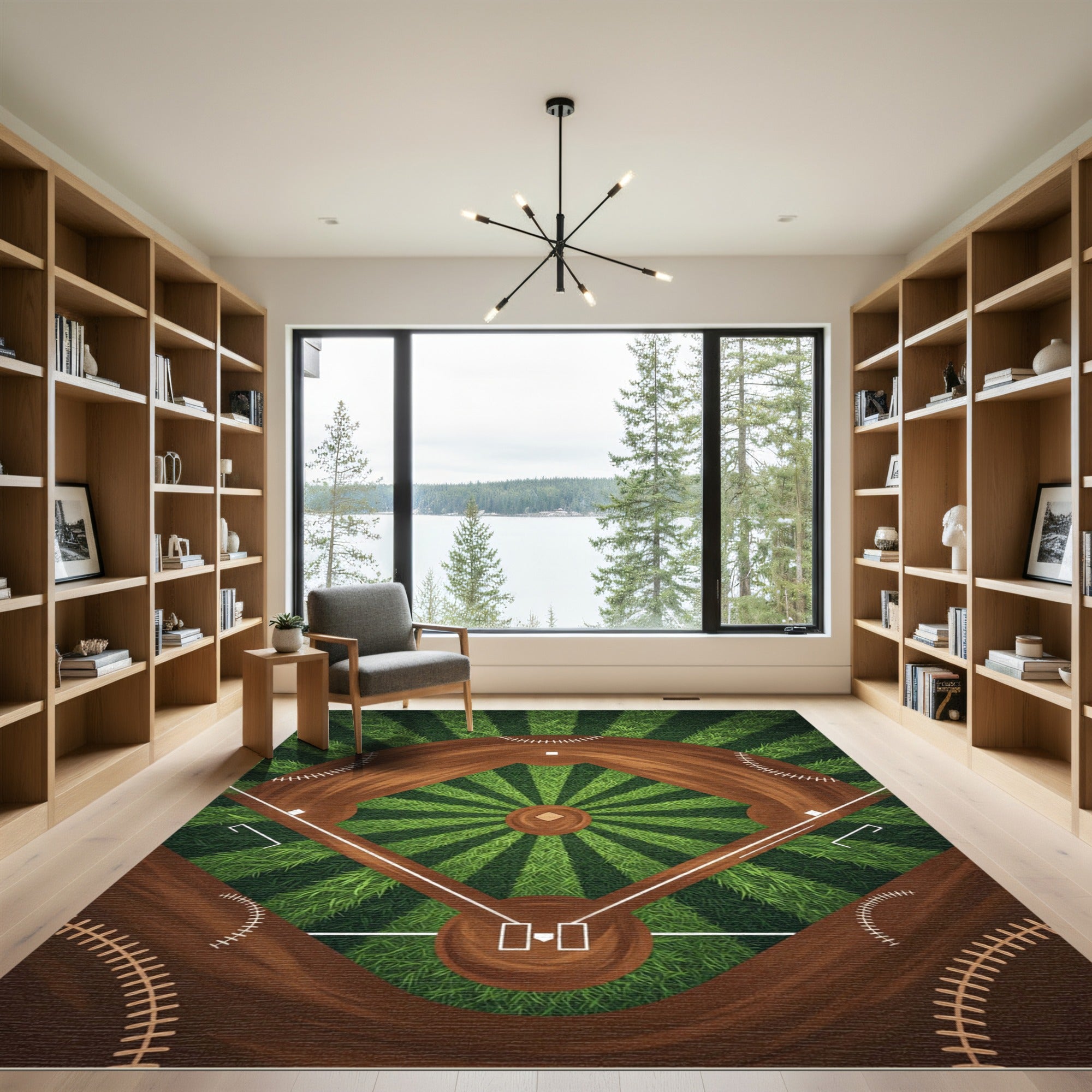 Baseball Diamond Field Graphic Rug