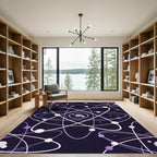 Atomic Orbit Whirlpool Lavender Design Rug