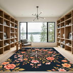 Elegant Starburst Floral Blush Rug