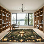 Radiant Golden Sun Eagle Mountains Rug