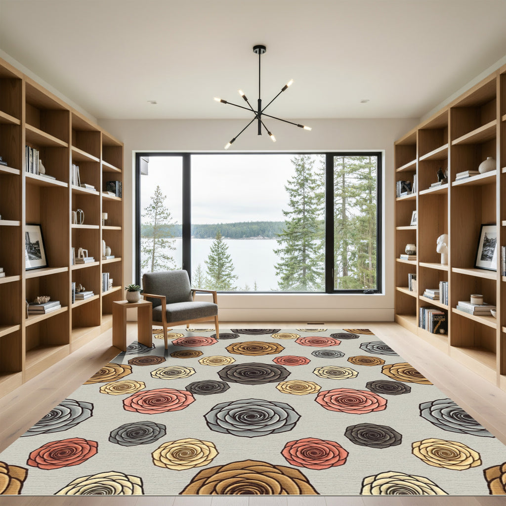 Rose Garden Assorted Colors All Over Rug