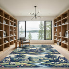 Pastoral Countryside Cottage and Sheep Landscape Rug