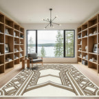 Interlocking Arch Wheat Geometric Tapestry Rug