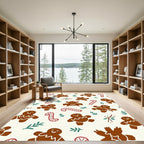 Whimsical Gingerbread Candy Cane Foliage Rug
