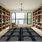 Monochrome Arches Column Gallery Rug