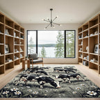 Black and White Grazing Herd Rug