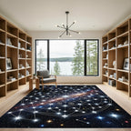 Cosmic Celestial Zodiac Star Chart Rug