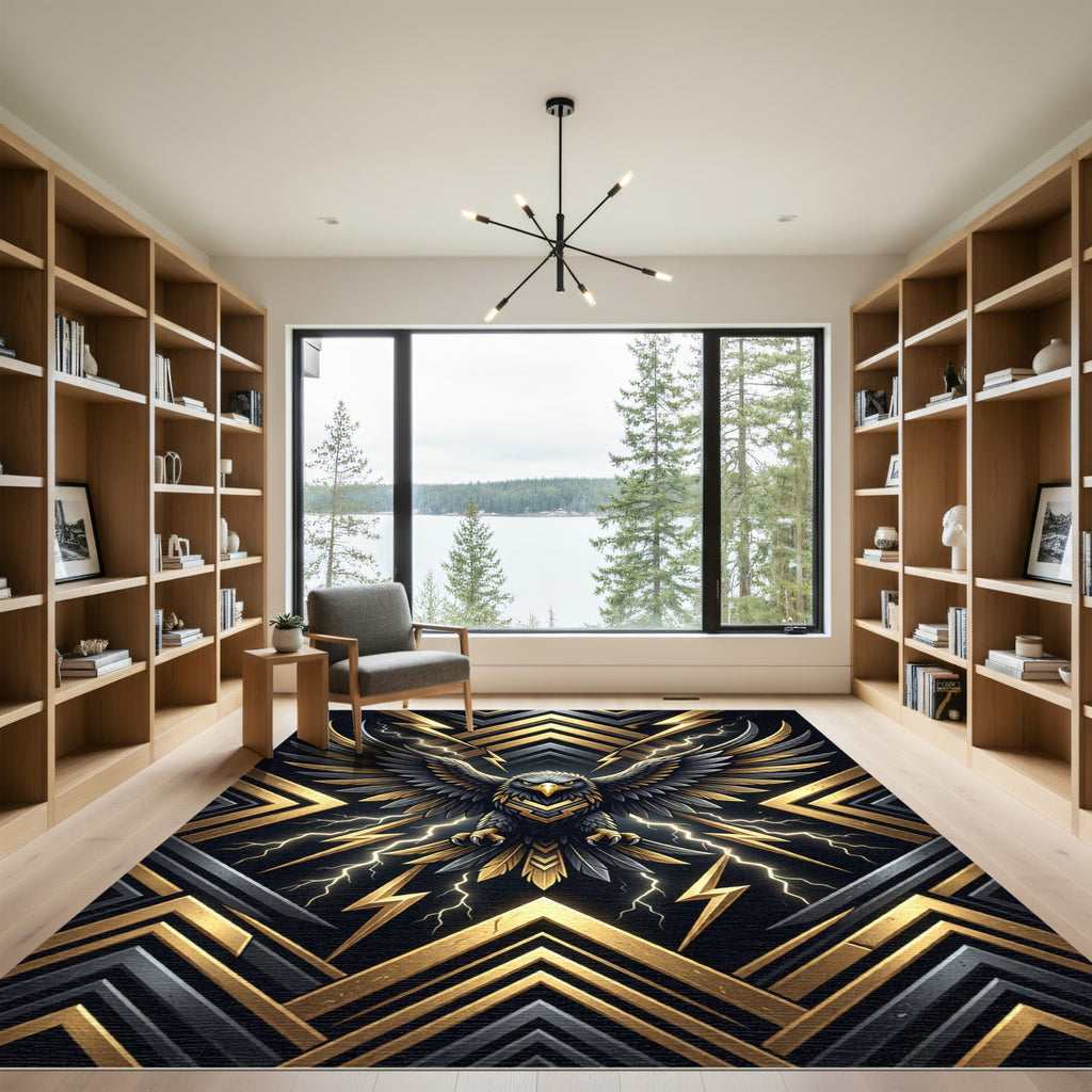 Golden Eagle Lightning Bolt Rug