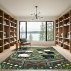 Pastoral Sheep and Wildflower Meadow Rug