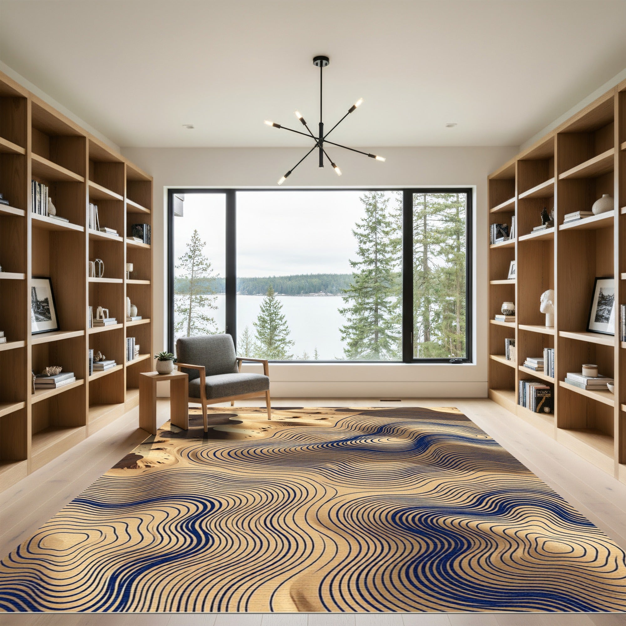 Sand Dune Topographic Contour Waves Rug