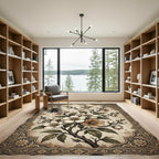Vintage Cream Cherry Blossom Branch Rug