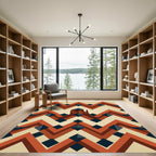 Earthy Southwestern Peak Geometric Area Rug