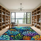 Vibrant Coral Reef Fish Assemblage Rug