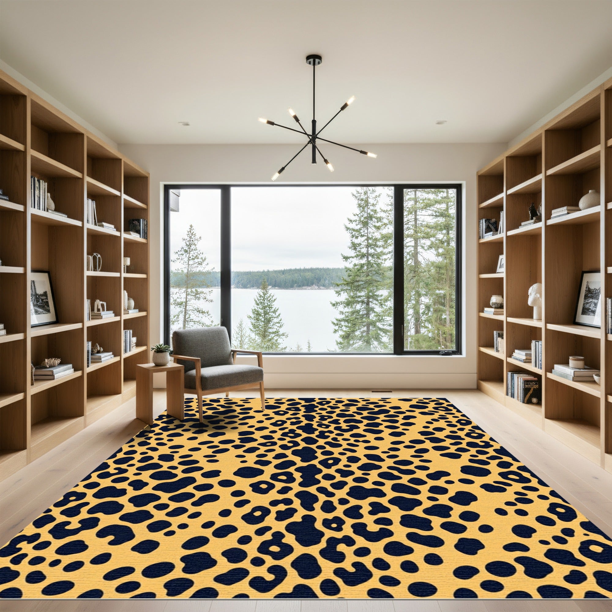 Amber Black Animal Spots Rug