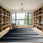 Monochromatic Horizontal Fade Stripe Rug