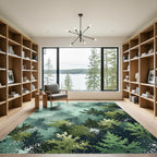 Ethereal Forest Canopy Whispering Conifer Rug