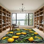 Fresh Zesty Lemon Botanical Garden Rug