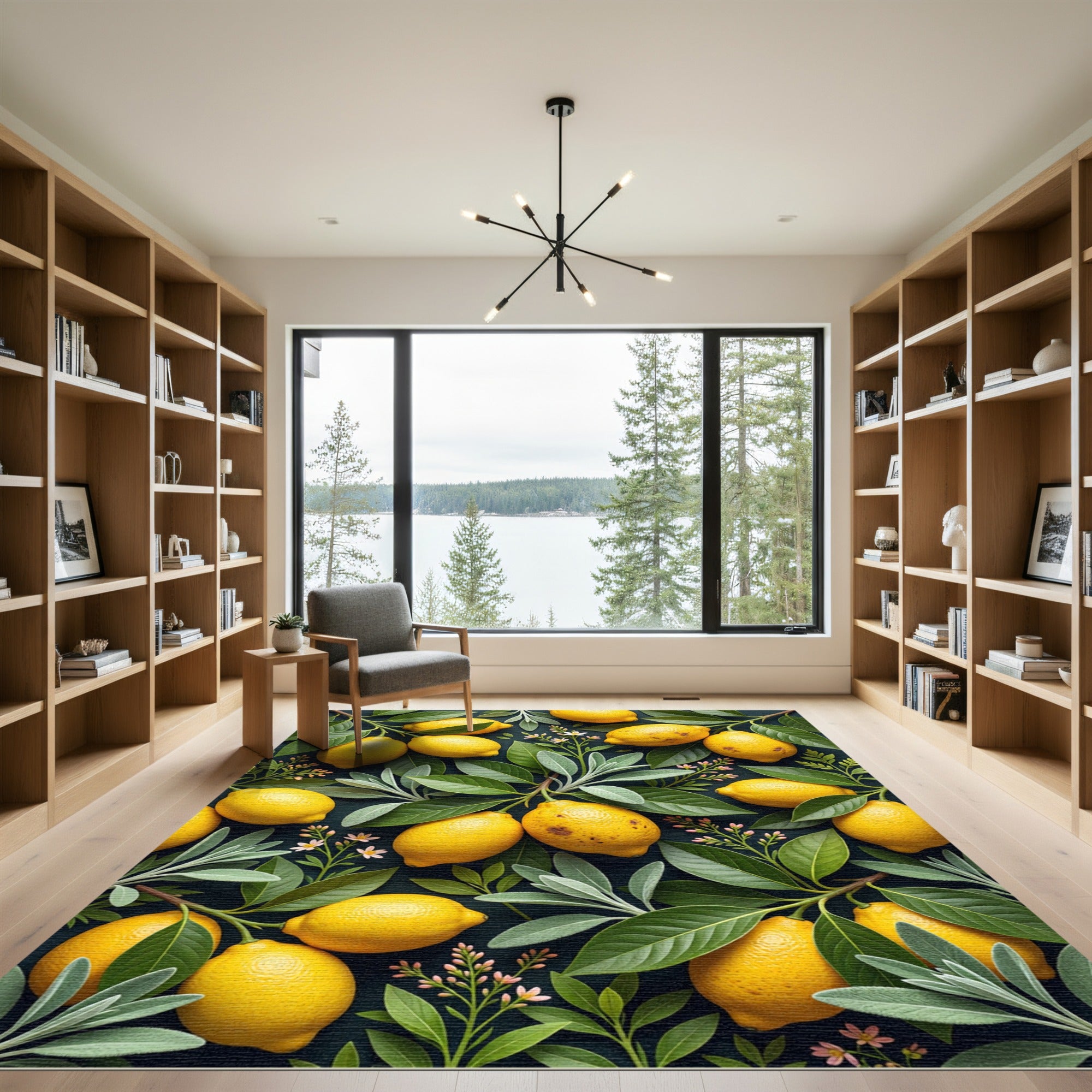 Fresh Zesty Lemon Botanical Garden Rug