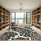 Bold Leopard Spots And Faces Rug