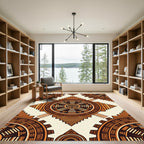 Sunburst Sunstone Geometric Medallion Rug