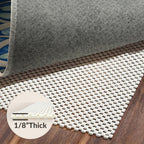 Abstract Aqua Brush Stroke Pattern Rug