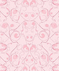 Pink Whimsical Swirl Pattern Design Rug