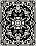 Monochromatic Intricate Floral Mandala Pattern Rug