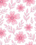 Delicate Pink Blossom Pattern Rug