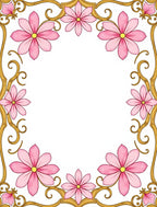 Pink Daisy Floral Ornament Rug