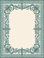 Elegant Flourish Border Design Rug