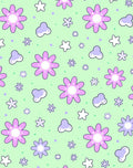 Cute Pastel Floral Bloom Pattern Rug