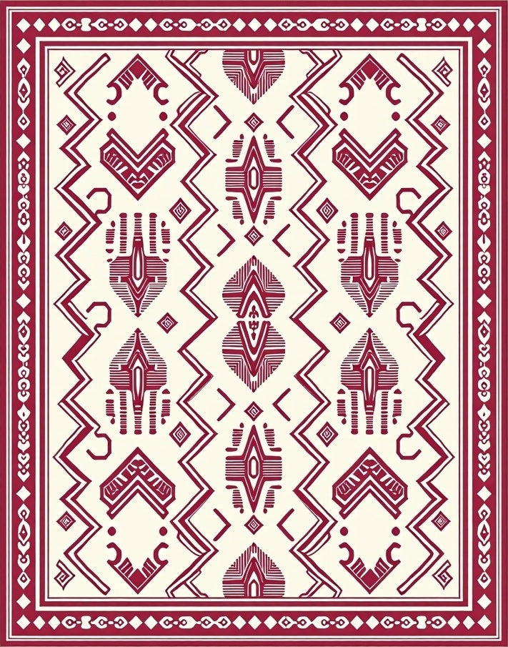 Tribal Geometric Pattern Rug
