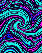 Vibrant Swirls Abstract Pattern Rug