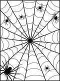 Creepy Spider Web Pattern Rug