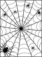 Creepy Spider Web Pattern Rug
