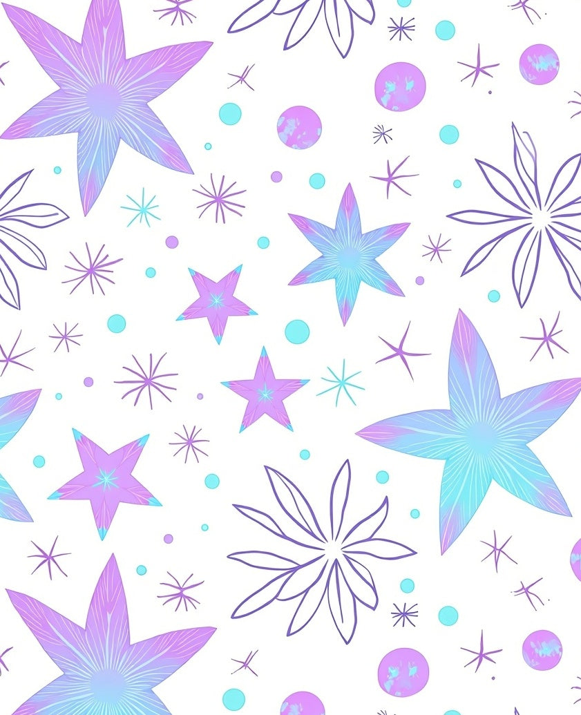 Whimsical Stars Aura Pattern Rug