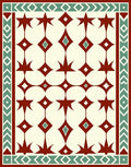 Art Deco Inspired Diamond Star Pattern Rug
