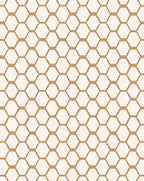 Golden Honeycomb Geometric Pattern Rug