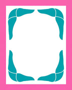 Teal Abstract Curve Pattern Rug
