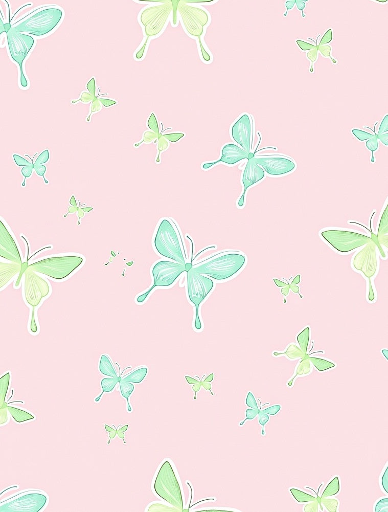 Pastel Butterfly Pattern Decorative Rug