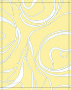 Radiant Swirl Abstract Yellow Pattern Rug