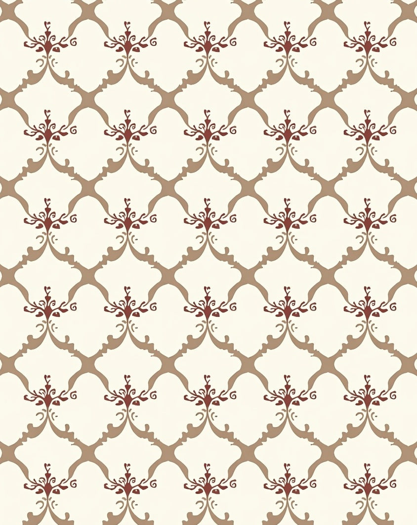 Classic Quatrefoil Floral Medallion Pattern Rug