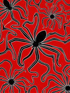 Bold Spiders With Flowing Lines Rug