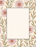 Pink Daisy Floral Pattern Rug