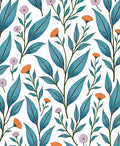 Colorful Floral Leaf Pattern Design Rug