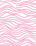 Pretty Pink Wavy Stripe Design Rug